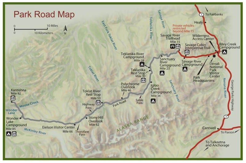 Denali Park Road Map