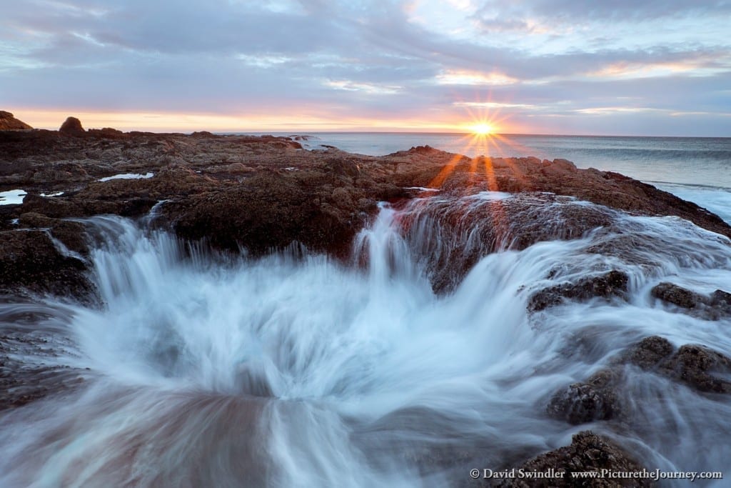 Thor's Well at Sunset