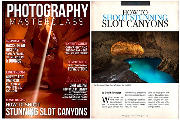 Photographing Slot Canyons