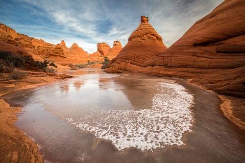 A cold winter day at the seldom visited western section of South Coyote Buttes. I'd better post a bunch of winter images before Feb is over.  Hard to believe spring will be here so soon.