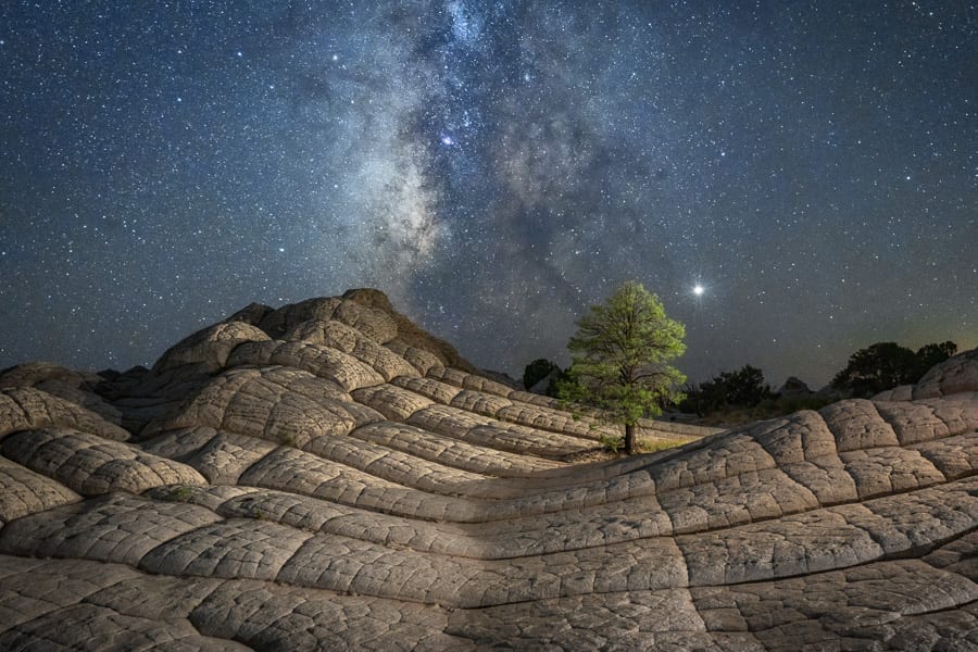 White Pocket Action Photo Tours Overnight Camping Night Photography Stars