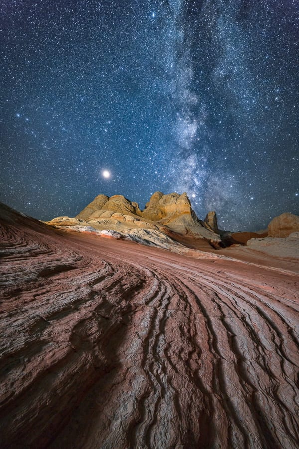 White Pocket Action Photo Tours Overnight Camping Night Photography Stars Milky Way Photo Workshop