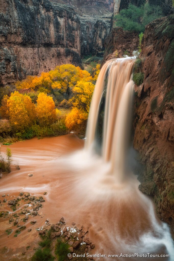 Long Exposure Waterfall Havasu Falls Flash Flood Landscape Photography