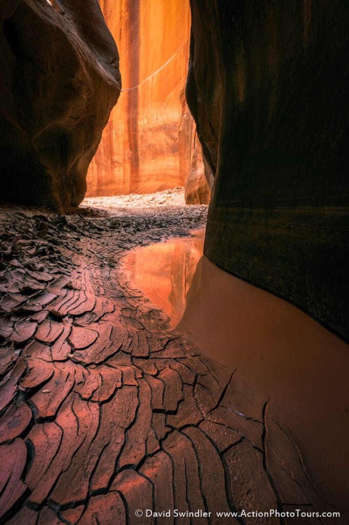 Landscape Photography Composition slot canyon reflected light