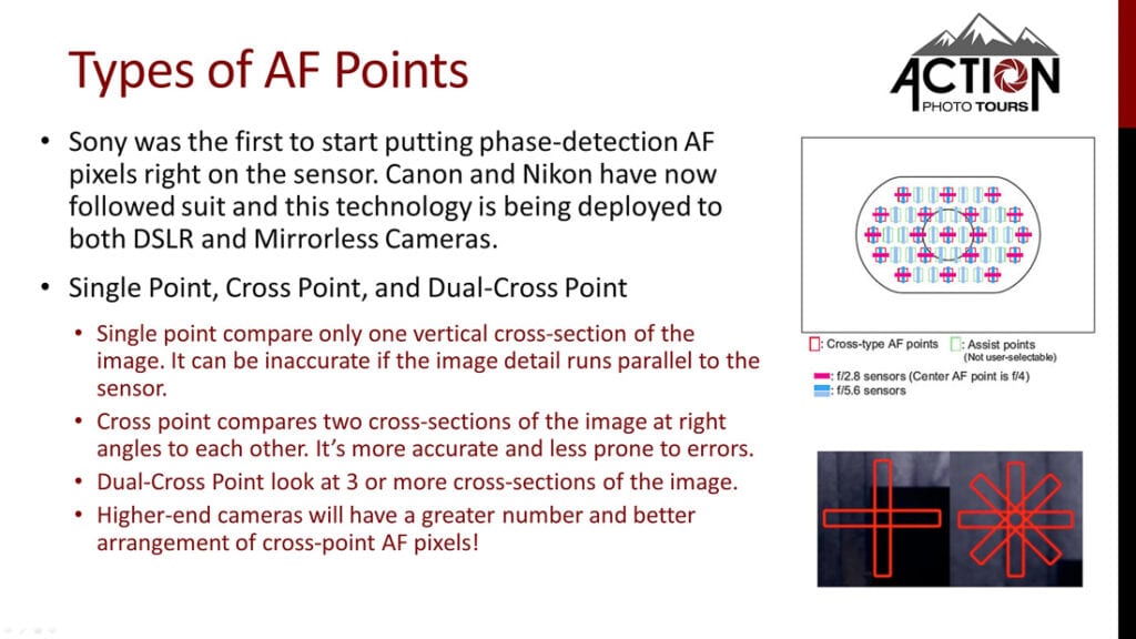 Single Point vs Cross Point Auto Focus