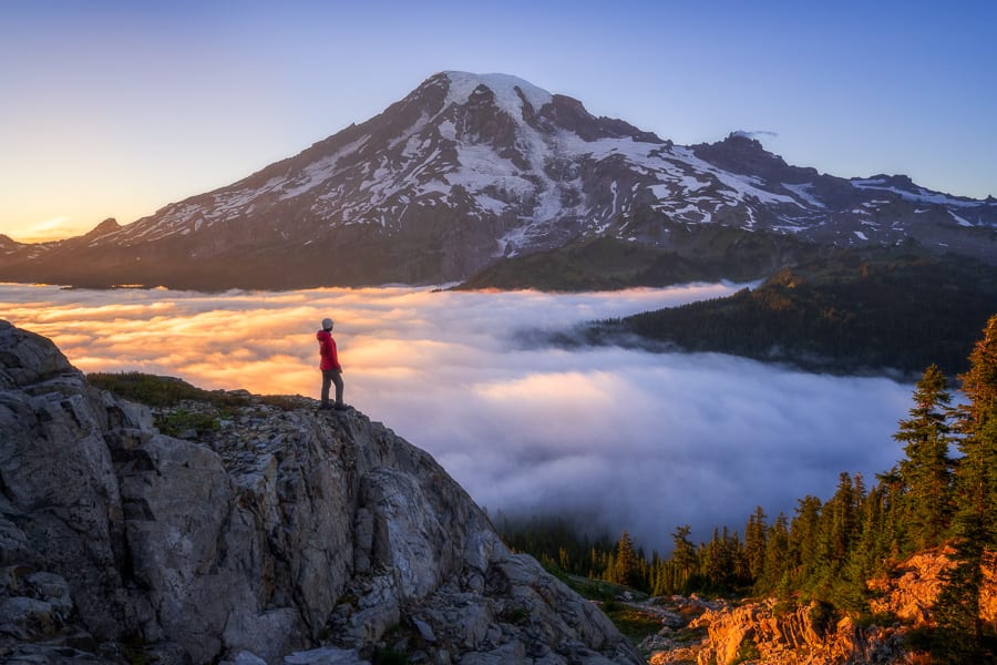 Mount Rainier Fog Band Vista