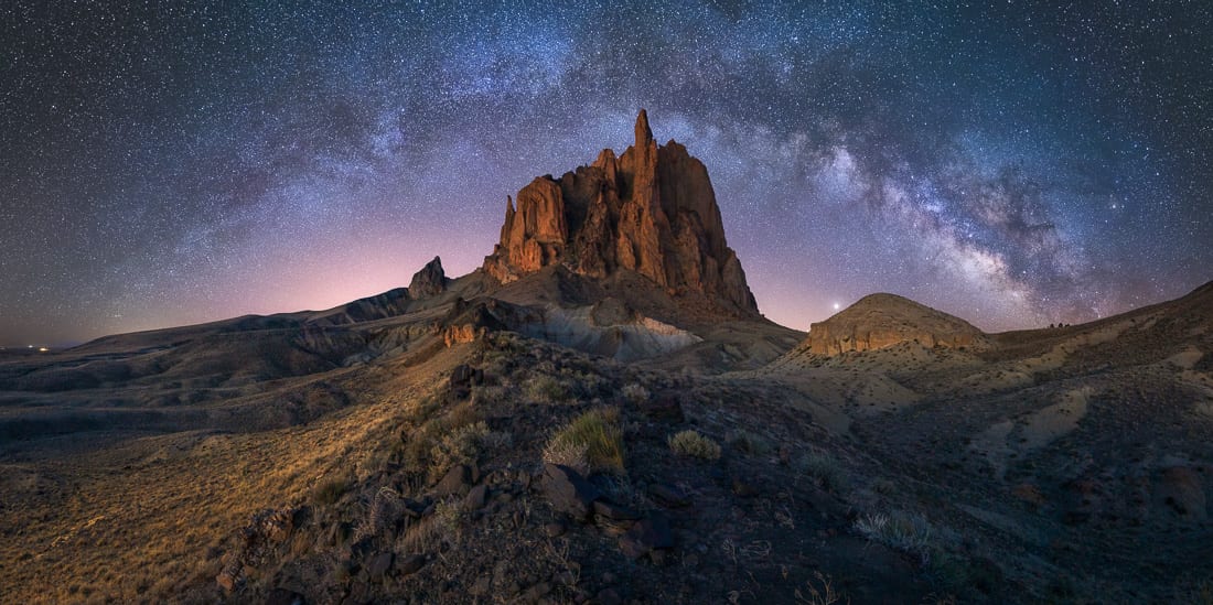 Shiprock Milky Way Pano Action Photo Tours