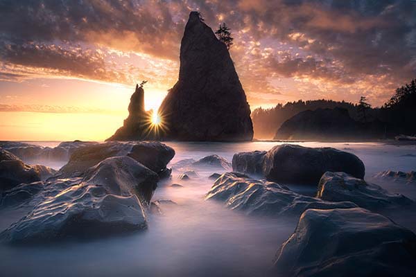 Images from Rialto Beach In the Olympic National Park along the Olympic Peninsula in Washington State