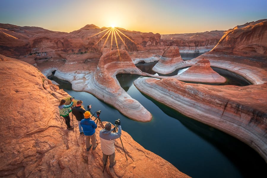 Hiking reflection outlet canyon