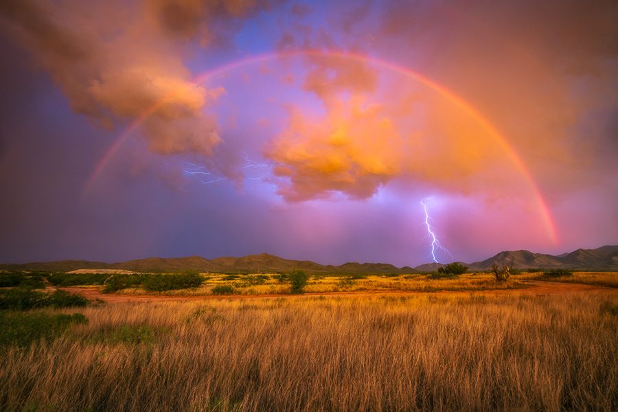 Storm Chasing Photo Workshop Lightning Rainbow David Swindler