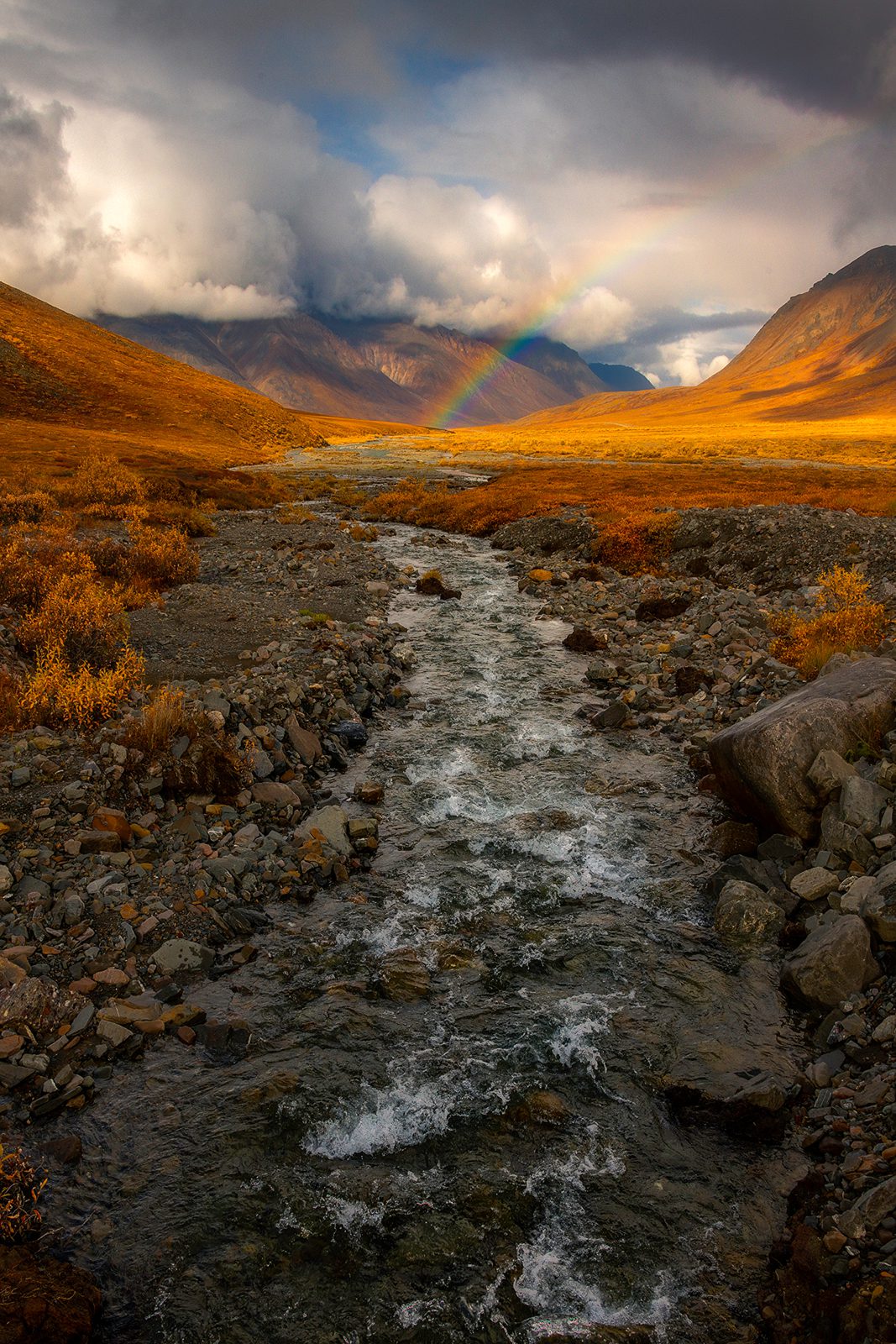 Images from the Dalton Highway north of Fairbanks in the state of Alaska during fall season