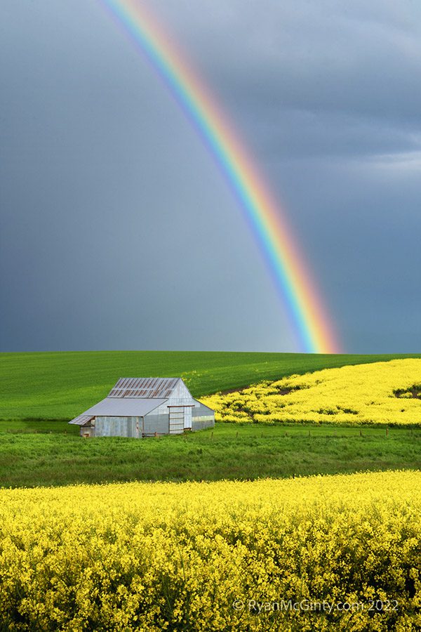 Palouse Photo Workshop Spring Barn Rainbow