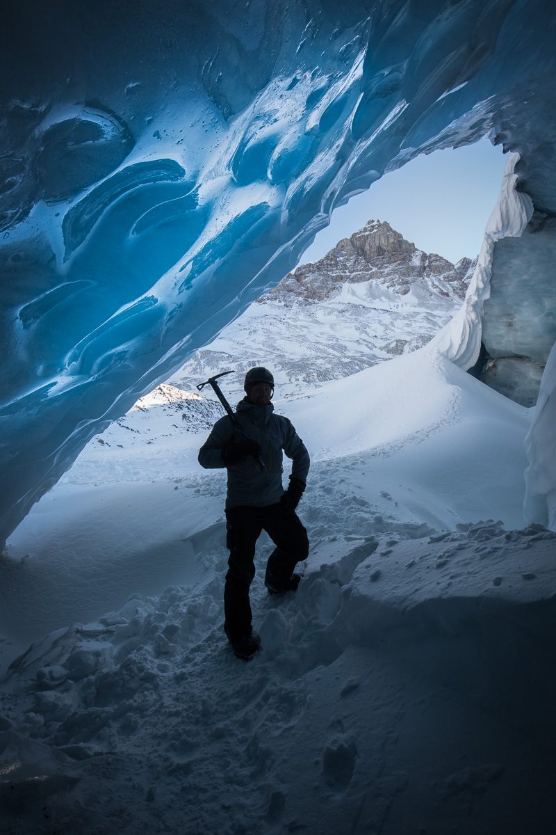Here's a fun little self-portrait getting ready to explore an ice cave in the Canadian Rockies.