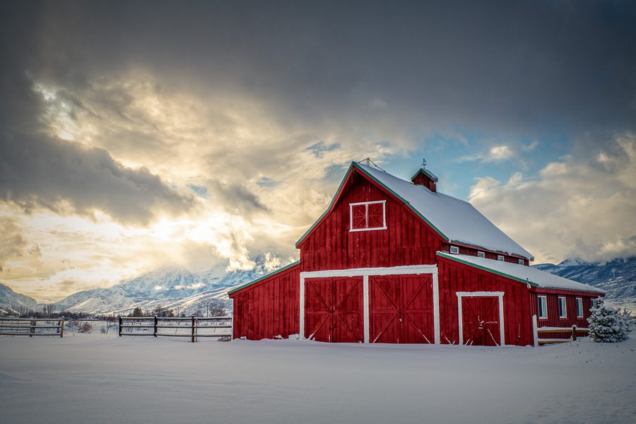 Winter in Northern Utah Photography Workshop Barn