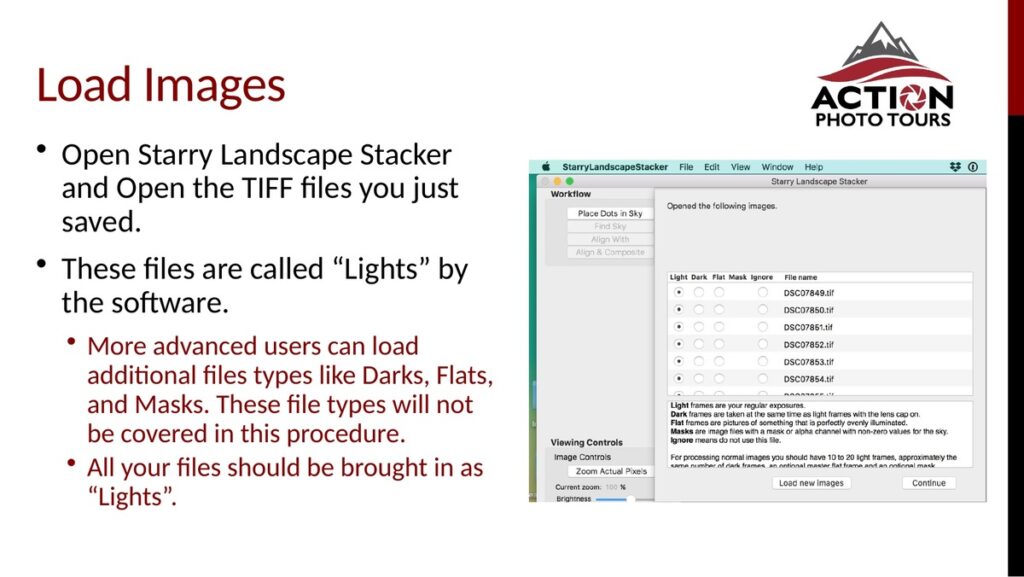 Starry Landscape Stacker Procedure Slide 06