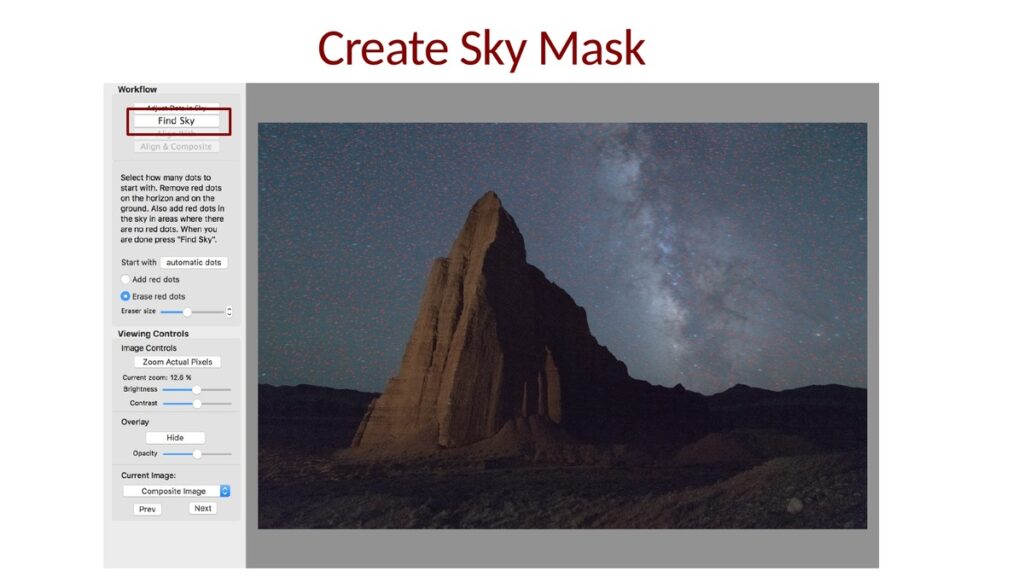 Starry Landscape Stacker Procedure Slide 11