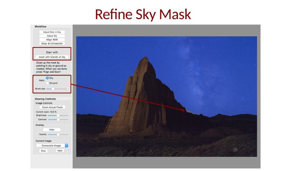 Starry Landscape Stacker Procedure Slide 12