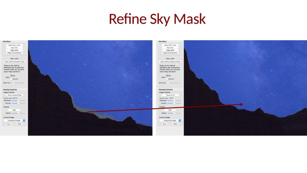 Starry Landscape Stacker Procedure Slide 13