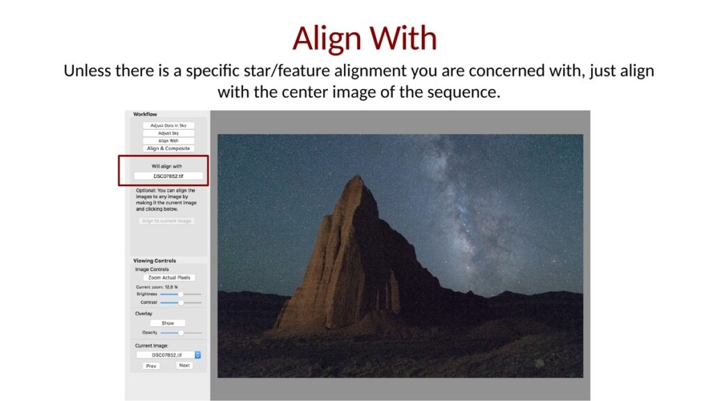 Starry Landscape Stacker Procedure Slide 15