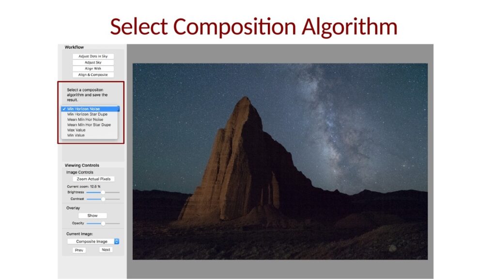 Starry Landscape Stacker Procedure Slide 16