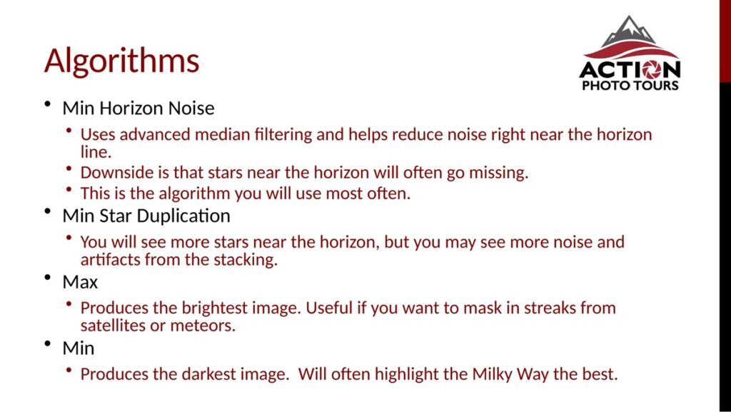 Starry Landscape Stacker Procedure Slide 19